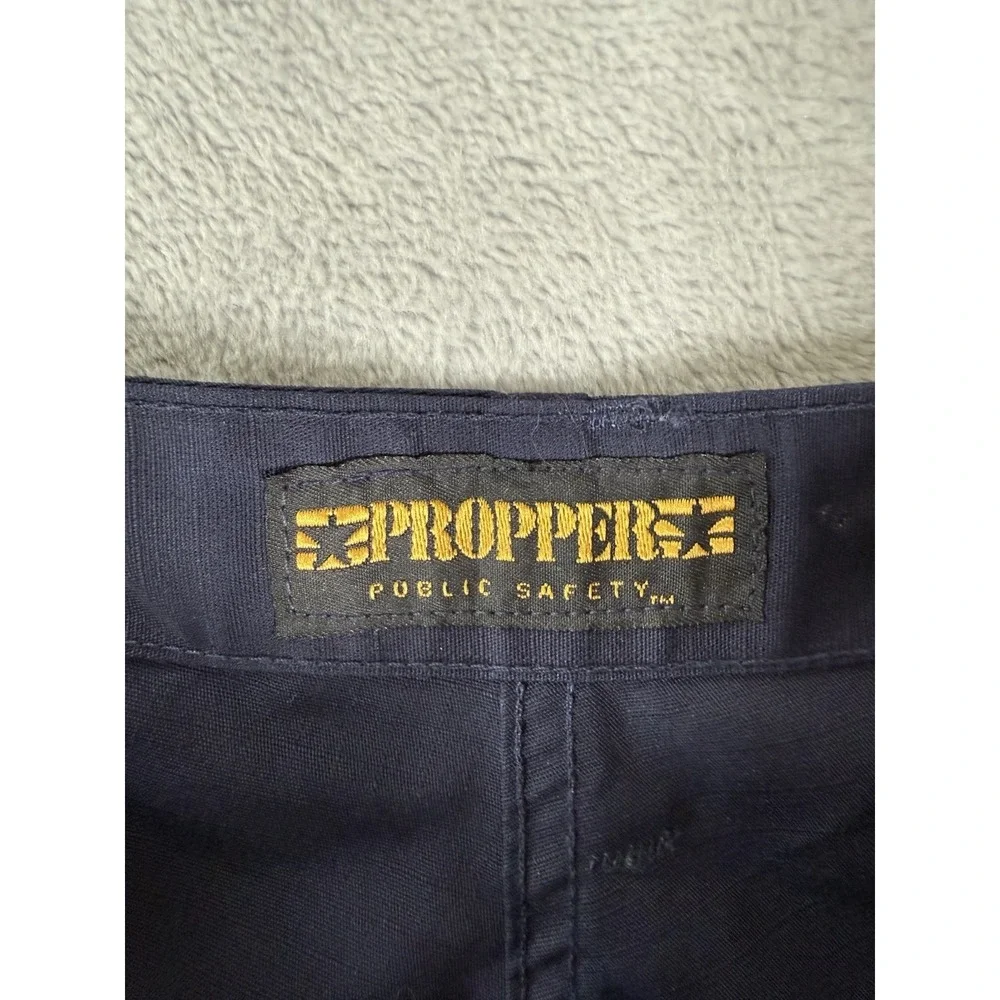 Propper Public Safety Pants Mens XL‎ Long Blue Ripstop Combat Cargo Button Fly
